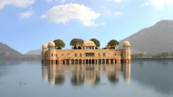 India Water Temple Jal Mahal — Stock Video