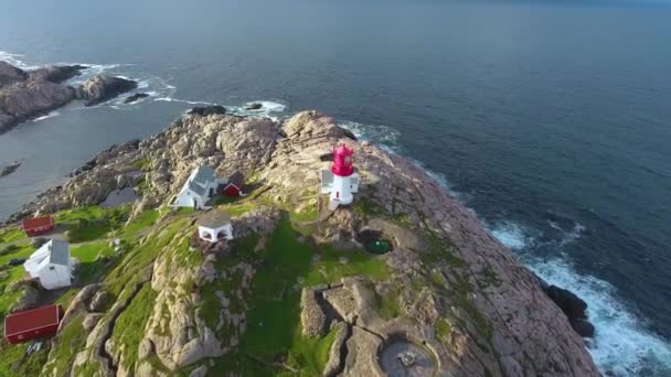 Lindesnes Fyr Lighthouse Norway — Stock Video