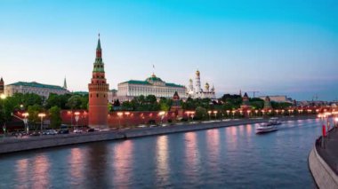 Moskova, Kremlin 'in Gece Görüşü