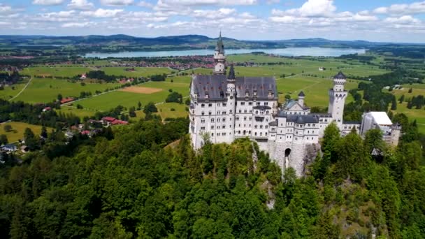 Castello Neuschwanstein Alpi Bavaresi Germania — Video Stock