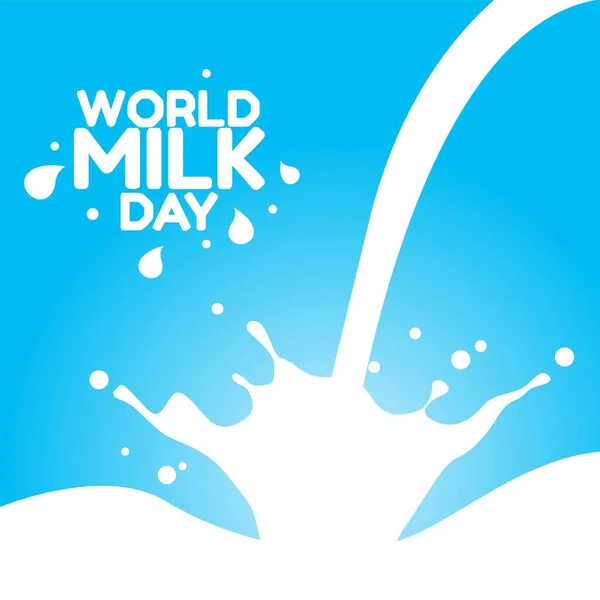 Världsmjölkdagen Vektor Illustration — Stock vektor