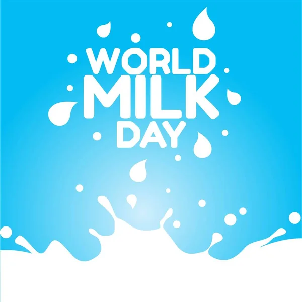 Världsmjölkdagen Vektor Illustration — Stock vektor