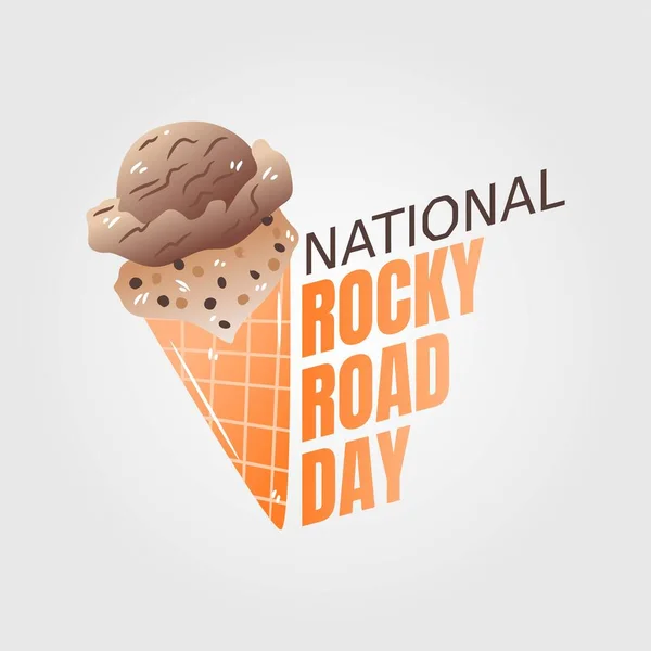 Krajowy Rocky Road Day Ilustracja Wektor — Wektor stockowy