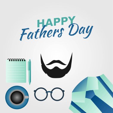 Babalar Günü Tasarım Vektörü İllüstrasyonunuz kutlu olsun.