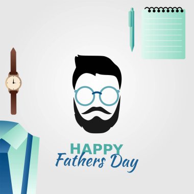 Babalar Günü Tasarım Vektörü İllüstrasyonunuz kutlu olsun.