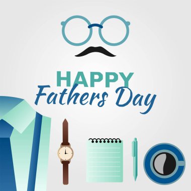 Babalar Günü Tasarım Vektörü İllüstrasyonunuz kutlu olsun.