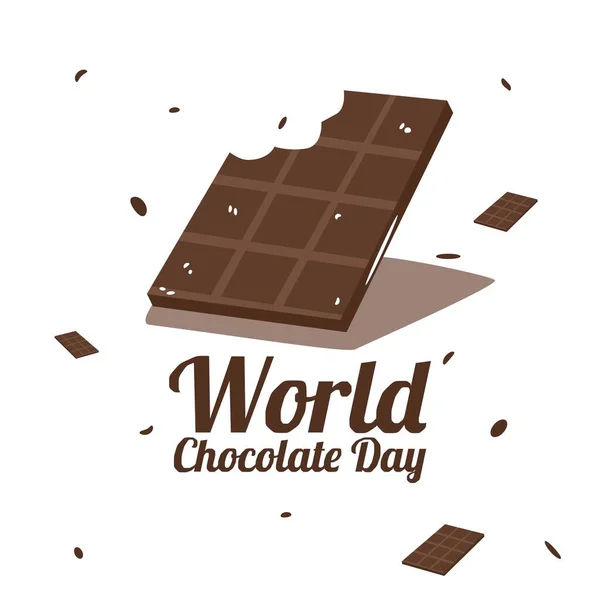 Día Mundial Del Chocolate Vector Ilustración — Archivo Imágenes Vectoriales