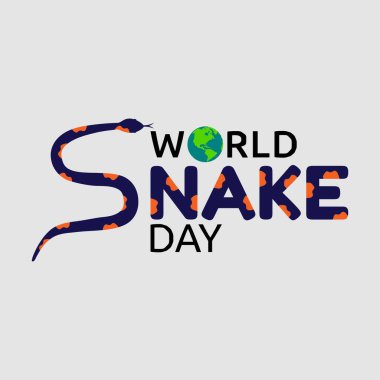 Dünya Yılan Günü Vektör İllüstrasyonu