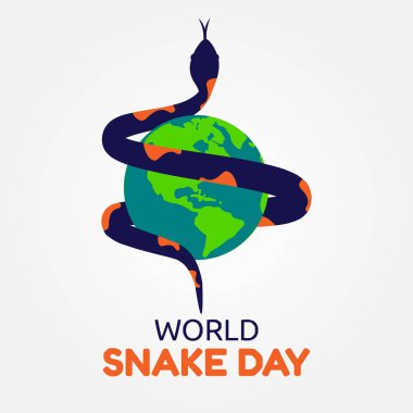 Dünya Yılan Günü Vektör İllüstrasyonu