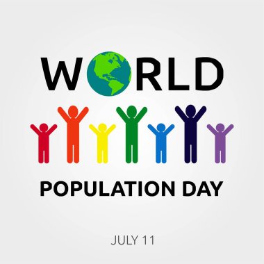 Dünya Nüfus Günü Vektör İllüstrasyonu