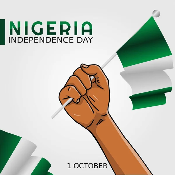 Nigeria Självständighetsdagen Vektor Illustration — Stock vektor