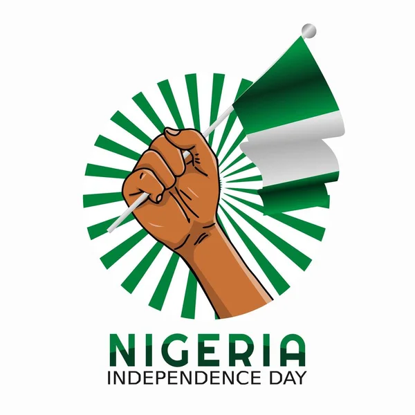 ナイジェリア独立記念日ベクトルイラスト — ストックベクタ