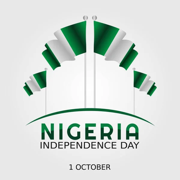 ナイジェリア独立記念日ベクトルイラスト — ストックベクタ