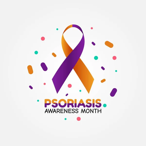 Psoriasis Awareness Monat Vektor Illustration — Stockvektor