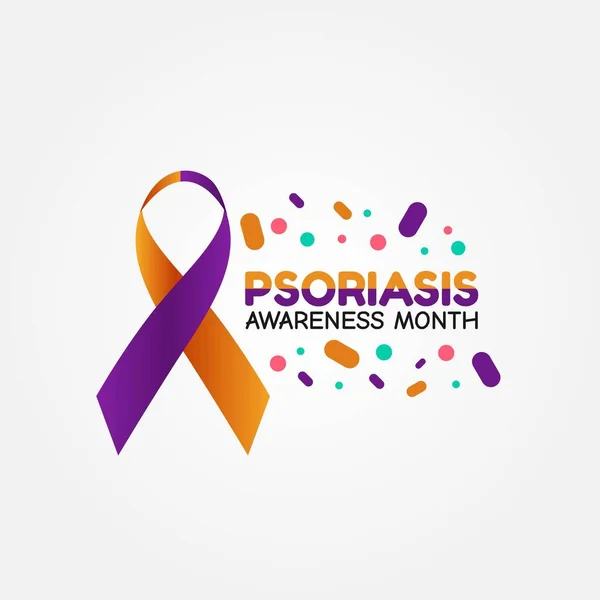 Psoriasis Awareness Monat Vektor Illustration — Stockvektor