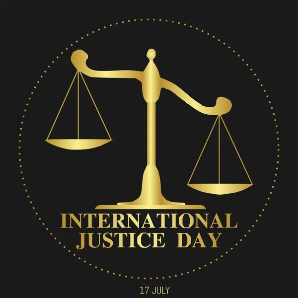 Uluslararası Adalet Günü Vektör Llüstrasyonu — Stok Vektör