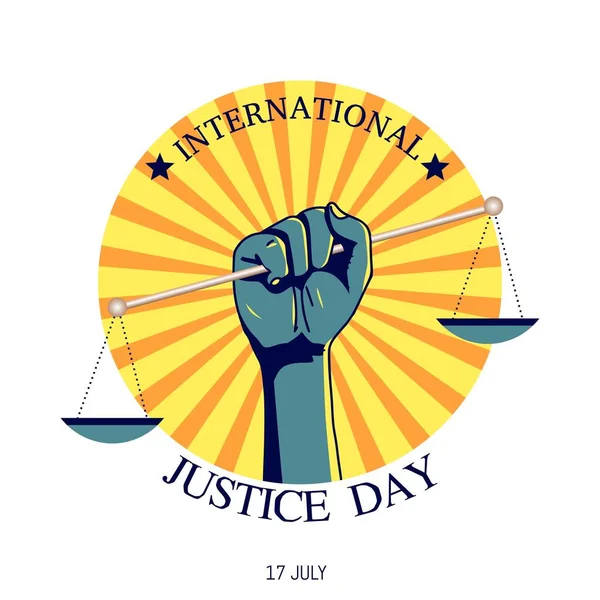 Uluslararası Adalet Günü Vektör Llüstrasyonu — Stok Vektör