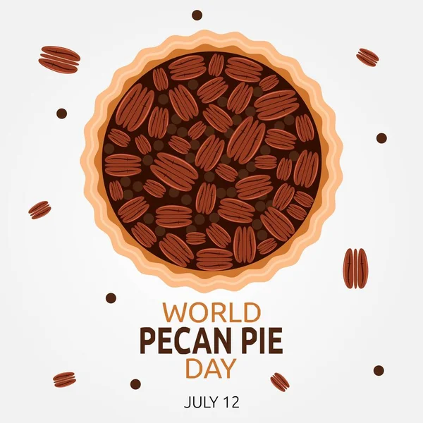 Ilustración Del Vector Del Día Mundial Del Pie Pecan — Vector de stock