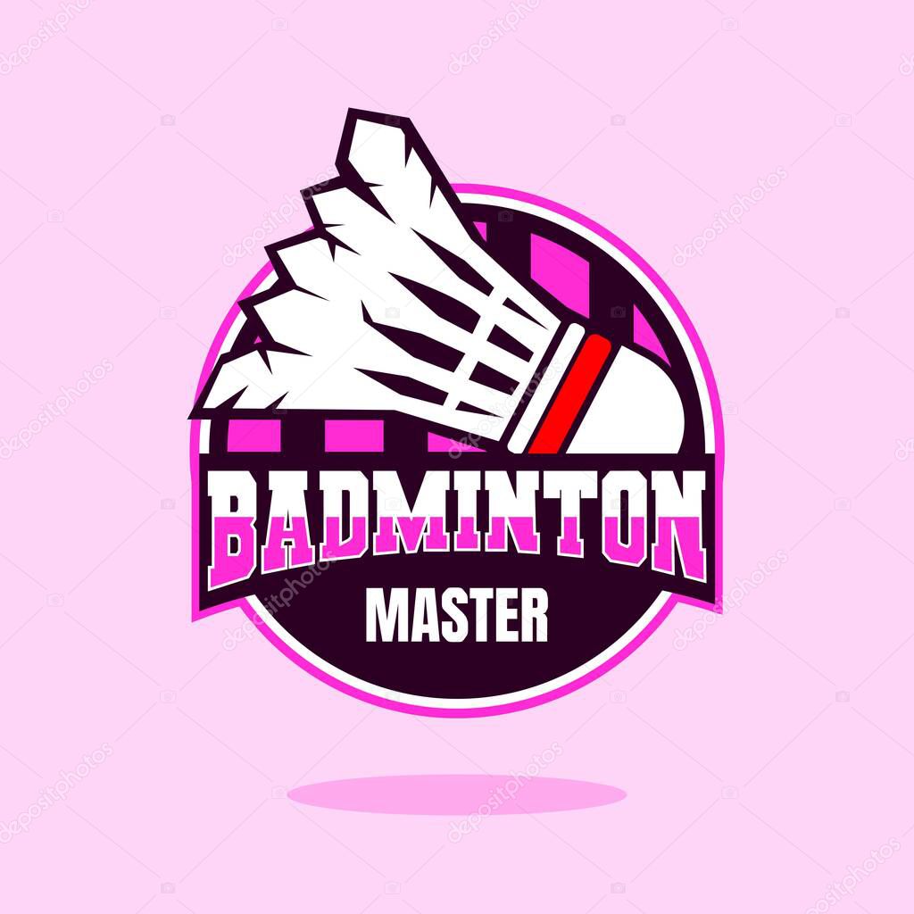 Badminton Logo Template Vector Design