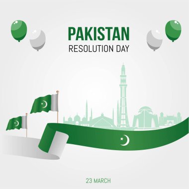 Pakistan Çözüm Günü Vektör İllüstrasyonu