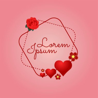 Aşk Arkaplan Tasarım Şablonu Vektörü