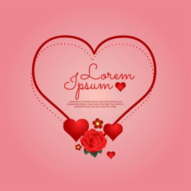 Aşk Arkaplan Tasarım Şablonu Vektörü