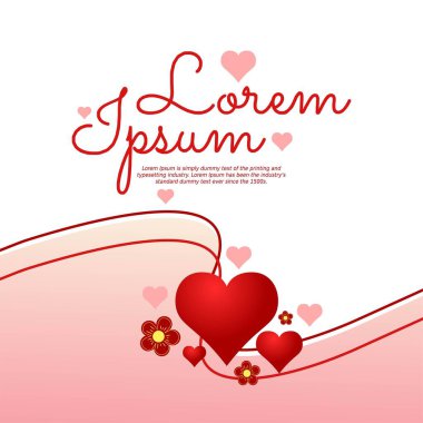 Aşk Arkaplan Tasarım Şablonu Vektörü