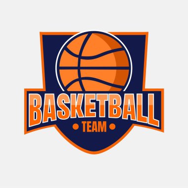 Basketbol Logosu Tasarım İllüstrasyonunun Vektörü