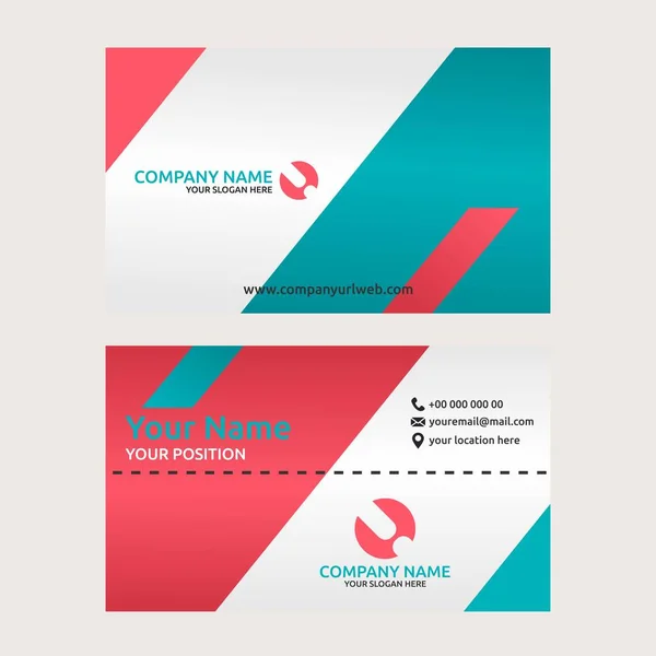 Vector Plantilla Diseño Tarjetas Visita — Vector de stock