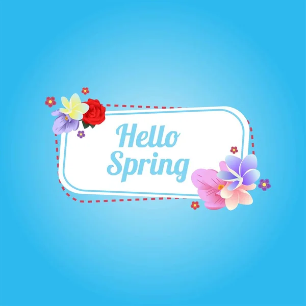 Вектор Фонового Дизайна Hello Spring — стоковый вектор