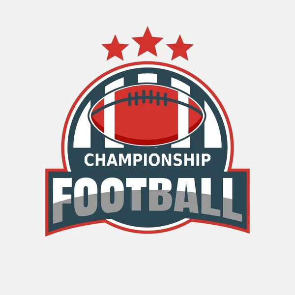 Vettore American Football Logo Design Illustrazione — Vettoriale Stock
