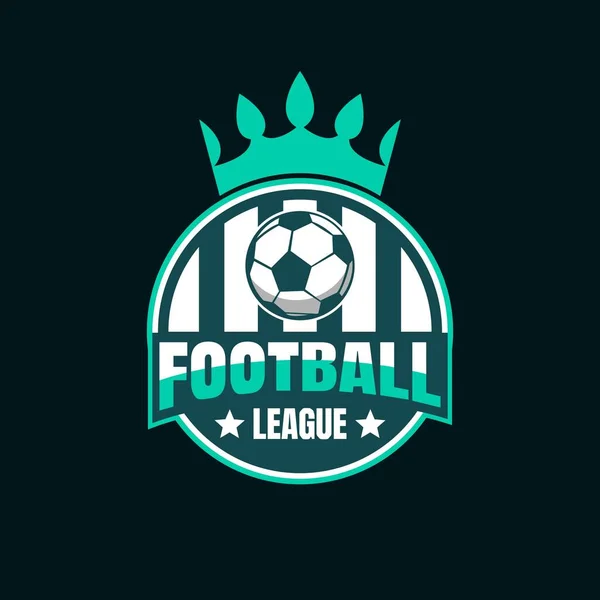 Vector Fútbol Logo Diseño Ilustración — Archivo Imágenes Vectoriales