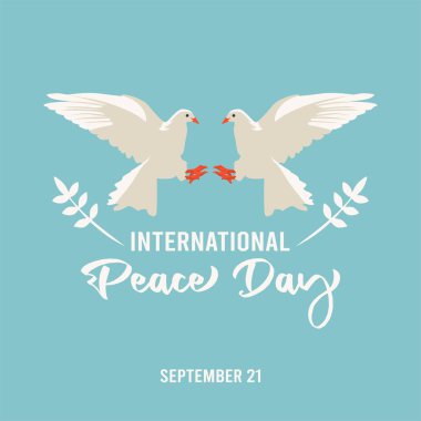 Uluslararası Barış Günü Vektör İllüstrasyonu