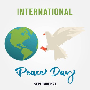 Uluslararası Barış Günü Vektör İllüstrasyonu