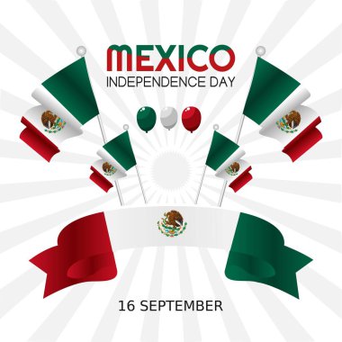 Meksika Bağımsızlık Günü Vektör İllüstrasyonu