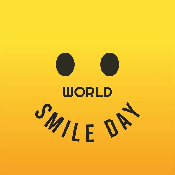Día Mundial Sonrisa Vector Ilustración — Archivo Imágenes Vectoriales