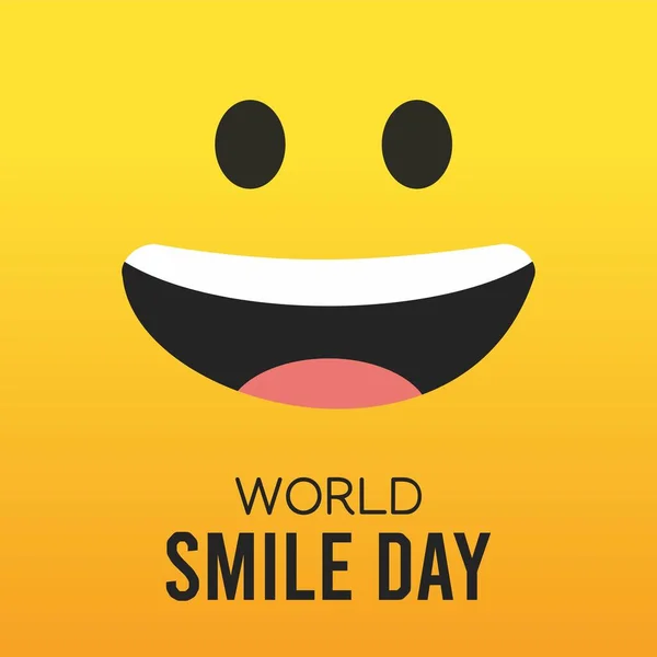 Día Mundial Sonrisa Vector Ilustración — Vector de stock