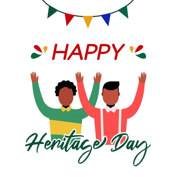 Happy Heritage Day Sudafrica Illustrazione Vettoriale — Vettoriale Stock
