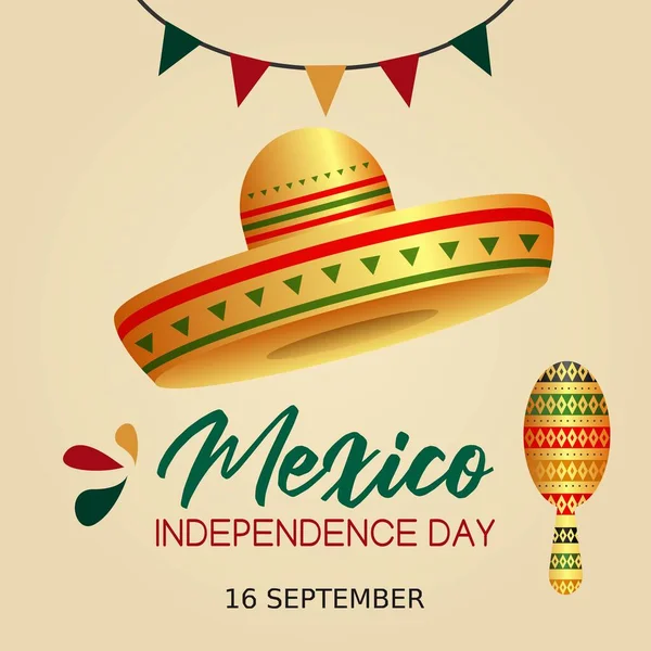 Dia Independência México Ilustração Vetorial —  Vetores de Stock