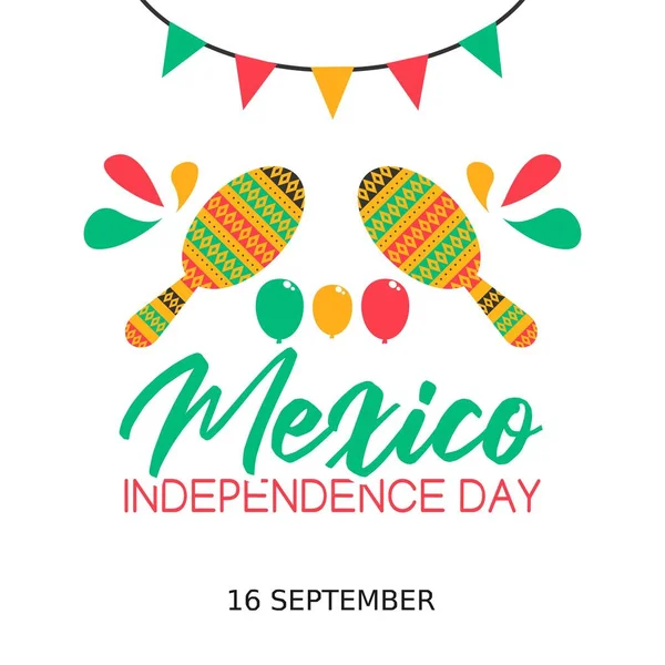 Messico Giorno Dell Indipendenza Vettore Illustrazione — Vettoriale Stock