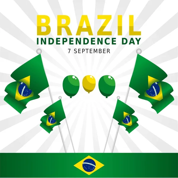 Brazil Independence Day Vector Illustration — Stock Vector