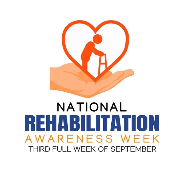 National Rehabilitation Awareness Week Vector Illustration — Stock Vector