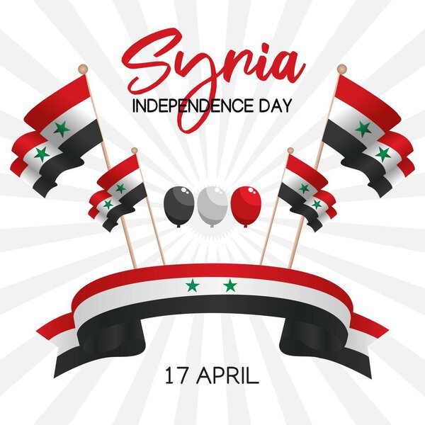 Syria Independence Day Vector Illustration