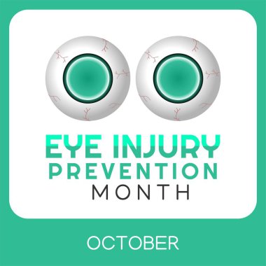 Göz Sakatlığını Önleme Ay Vektör İllüstrasyonu