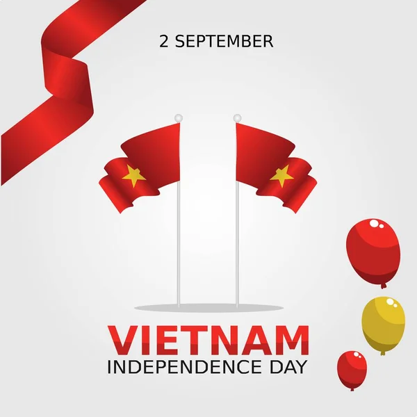Vietnam Día Independencia Vector Ilustración — Archivo Imágenes Vectoriales