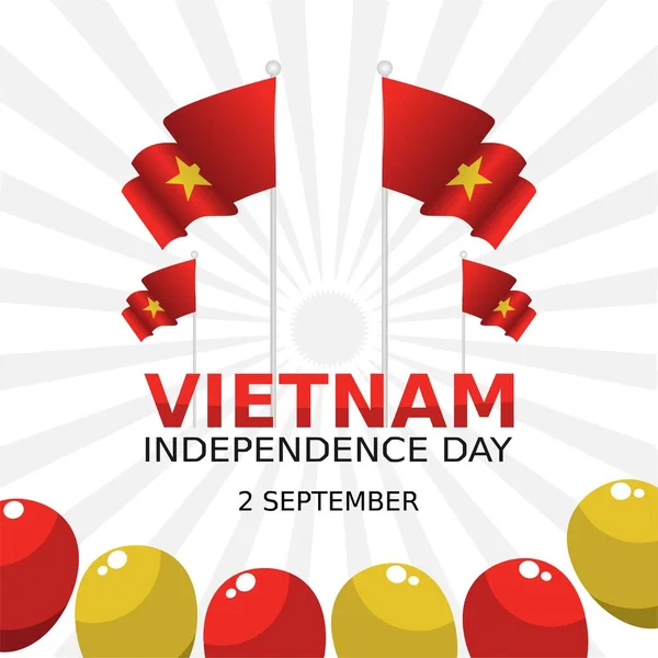 Vietnam Independence Day Vector Illustrazione — Vettoriale Stock