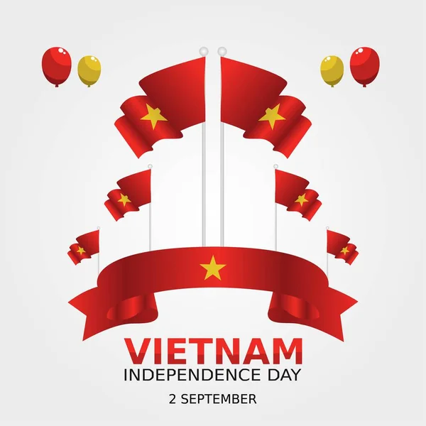 Vietnam Independence Day Vector Illustrazione — Vettoriale Stock