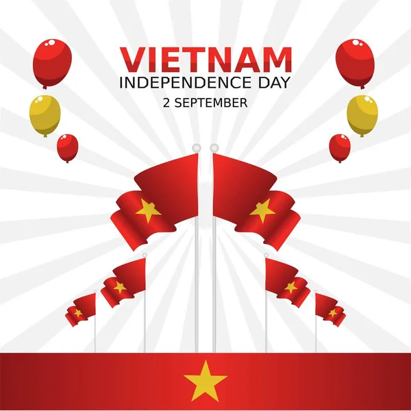 Vietnam Día Independencia Vector Ilustración — Archivo Imágenes Vectoriales