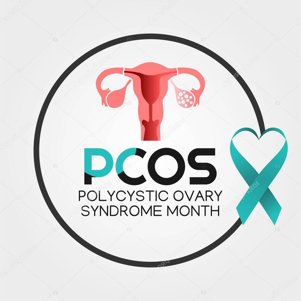 Polycystic Ovary Syndrome Month Vector Illustration. Suitable for greeting card poster and banner