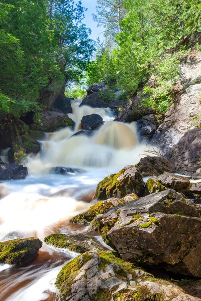 Long Slide Falls Marinette County Wisconsin Juni 2020 North Branch — Stockfoto